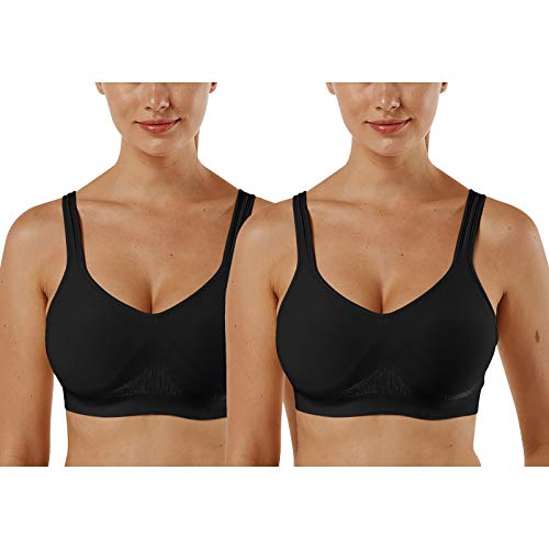 Brassière de Sport Vertvie Noir L : Votre Allié Idéal du Yoga au Jogging