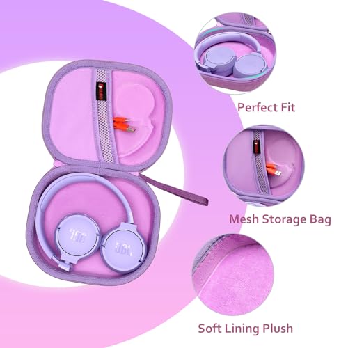 Image of XANAD Hard Case for Bose QuietComfort, QC Ultra, QC 45, QC 35, QC45 SE, QC SE or Skullcandy Crusher Evo, Hesh ANC, Hesh Evo, Crusher ANC 2, Crusher, Riff 2 Noise Headphones(Outer Purple+Inner Purple)