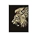Produktbild tzxdbh Moderne Tiere Poster Und Drucke Golden Howling Lion Wand A4 Kunst Leinwand Malerei Schlafzimmer Dekoration Bilder Für Wohnzimmer