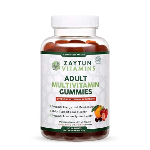 Zaytun Vitamins Halal Adult Multivitamin Gummies for Men Women Complete Everyday Nutritional Support with Biotin Vegan Natural Fruit Flavors Non-GMO Made in USA - Halal Vitamins