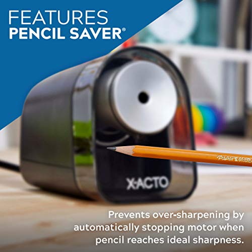 X-Acto Electric Pencil Sharpener | Xlr Heavy Duty Electric Pencil Sharpener, Quiet Motor, Pencil Saver Technology, Auto-Reset And Safe Start #TOP2