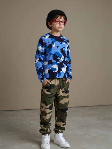 Image of Cadidi Dinos Boys Girls Long Sleeve Shirts Cotton Casual Crewneck Printed Kids T-Shirts