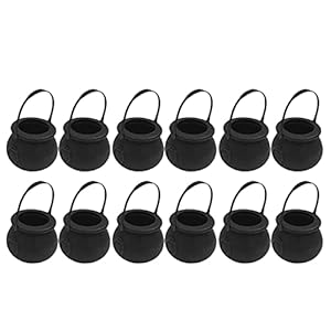 lefeindgdi 12 STKS Halloween Snoep Houder Snoep Container Emmer Trick of Treat Houder Halloween Kinderfeest Zwarte…