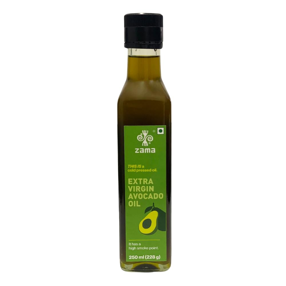 Zama Organics Cold Pressed Extra Virgin Avocado Oil 250ml | Premium Cooking oil | Natural | Pure | Best for Salads | Rich in Oleic Acid, Reduces cholesterol, High in Lutein (antioxidant), Improves Heart Health | Mild Avocado and Nutty flavour (B0B4WGM142) Amazon Price History, Amazon Price Tracker