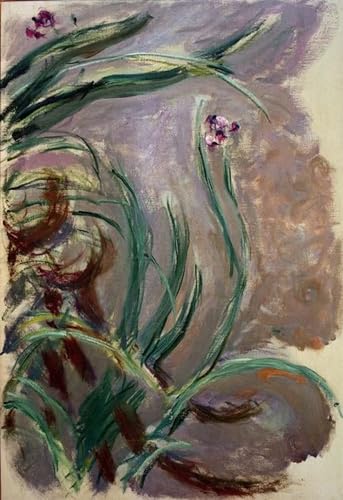 Décoration Murale 60x90cm Iris Claude Monet pour habiller un mur vide