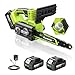 Supstable Electric Chainsaw Cordless 12 Inch, 2×4000mAh Batteries, Brushless Motor, Lightweight Electric Chain Saws with Auto Oiling, Tool-Free Tensioning, Ideal for Garden Wood Cutting & Seniors Use