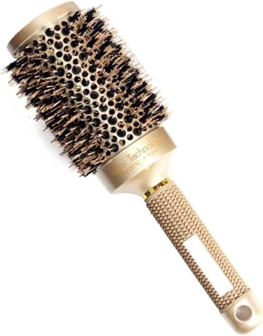 YLmeet Optimization and Translation of Nano Thermal Ceramic and Ionic Round Brush, Professional Hairdressing Styling Brush, Ideal for Drying, Styling, Curling, and Adding Hair Volume (53mm)