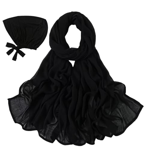 Modal Cotton Hijab Scarf for Women with Undercap Set2