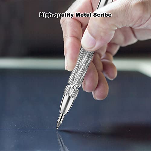 Glieskir 2 Pack Tungsten Carbide Scriber Tool Set with Magnet - Professional Metal Engraving Pen, Extra 10 Carbide Replacement Tips - Ultimate Scribing Tools for Glass/Ceramics/Sheet Metal Marking by Glieskir - Image 5