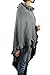 Luxury Women Ruffle Edge Poncho Knitted Shawl Premium Lady Soft Knit Cape Jacket Fashion Scarf Stretchy Wrap Over Solid Color Girl Large Shawl Elegant Cloak Warmer