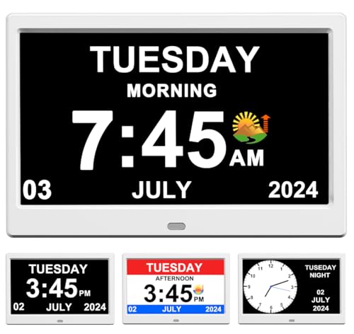 2026 Digital Clock Plug-in (No Battery), Power Outage Memory,DST Display Time, Date, Month, and Year Large-Font Clock for the Elderly