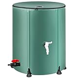 Collapsible Rain Barrel Water Storage Containers-53 Gallon Portable Rainwater Collect System Water Tank to Collect Rainwater from Gutter Downspout Water Catcher with Spigots,Filter＆Overflow Kits