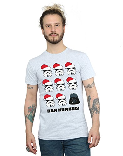 Image of Star Wars Men's Christmas Humbug T-Shirt X-Large Sport Grey