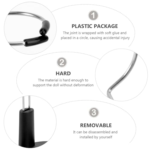 TOYANDONA 4 Stück Puppenkleidung Form Kleid Puppenständer Puppen Displayhalter Actionfigur Ständer Schaufensterpuppe Modell Ständer Zubehör für Puppenkleider Puppenhaus 15Cm