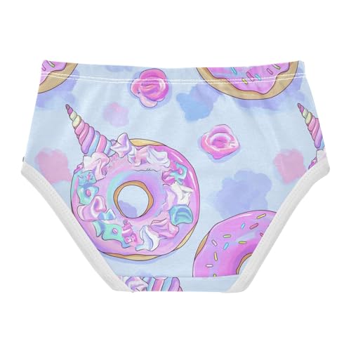 Wusikd Unicorn Girls' Underwear Cotton Donut Girls Briefs Soft Toddler Underwear 2T2