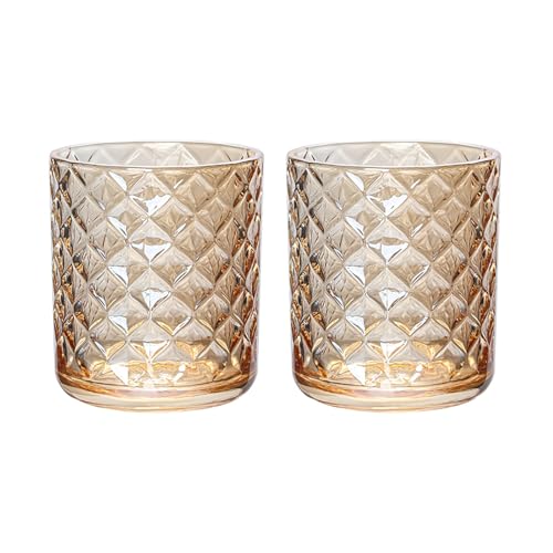 Gaolinci Amber Embossed 9-Ounce Tumbler Set
