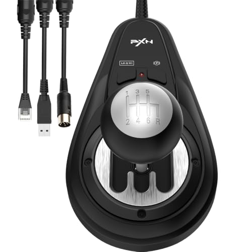 PXN A7 H-Pattern Gear Shifter for Sim Racing, 6+R Gaming Shifter