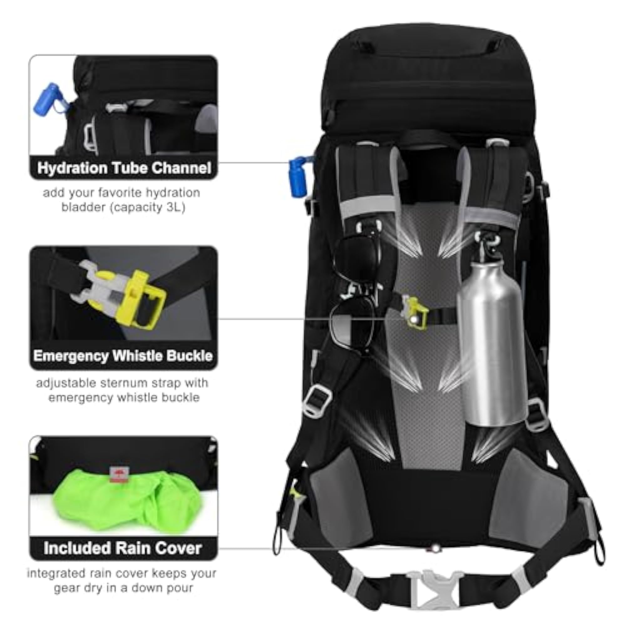 Hiking Backpack, Waterproof Camping Daypack