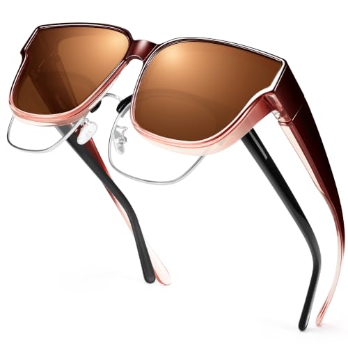 Image of URUMQI Polarized Sunglasses Fit Over Glasses Women Men UV400 Trendy Shades