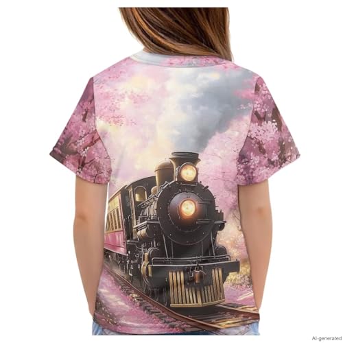 Image of WELLFLYHOM Kids Tshirts Girls Boys Short Sleeve Crewneck Tees Shirts Casual Sport Pullover Tops Size 3-16 Years