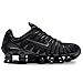Nike Men's Shox TlSneaker, Multicolour Black Black MTLC Hematite Max Orange 000, 11.5 US