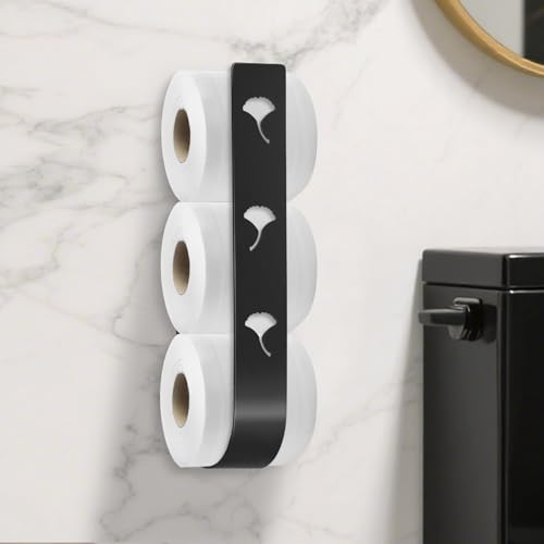 iulrtba Portarrollos de Papel higiénico, portarrollos de Papel higiénico sin taladrar, portarrollos de Papel higiénico de Repuesto, para 3 Rollos para Pared de baño