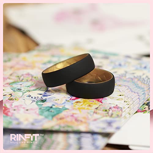 Rinfit Matching Silicone Rings For Couples - Silicone Wedding Bands Sets For Him And Her - His And Hers Ring - Patented Design - Pear thumb #8