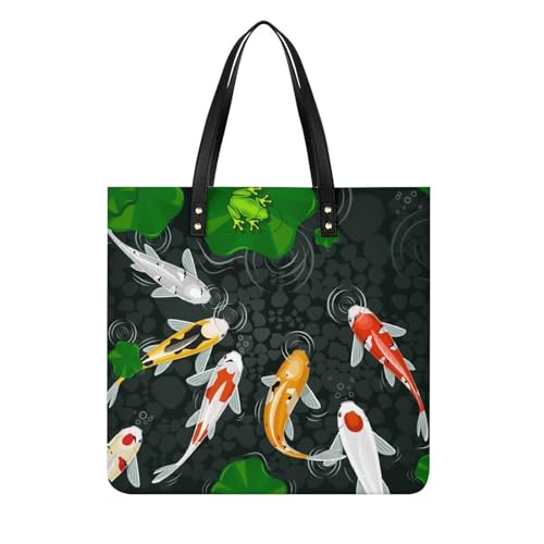 Sac à bandoulière poisson rouge cabas de plage et voyage léger pour femme