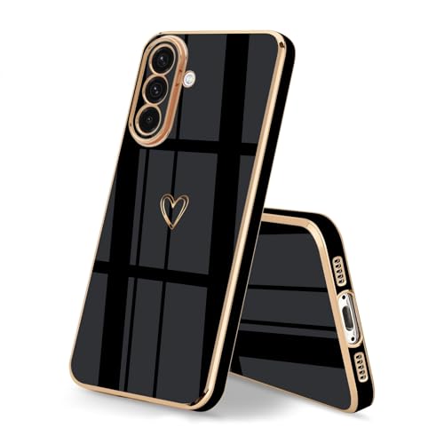 HopMore Phone Case for Samsung Galaxy A56 5G Case with Cute Heart Pattern Design, Soft Slim Shockproof Silicone Case Flexible TPU Thin Anti-Scratch Cover for Samsung A56 5G, Black HopMore Phone Case for Samsung Galaxy A56 5G Case with Cute Heart Pattern Design, Soft Slim Shockproof Silicone Case Flexible TPU Thin Anti-Scratch Cover for Samsung A56 5G, Black