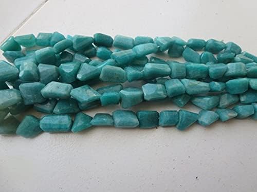 Amazonite naturelle perles facettées de qualité supérieure pour création bijoux raffinés