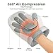 adomii Hand Massager with Heat and Compression, Hand Massager for Arthritis and Carpal Tunnel, Hand Massagers for Muscles, Hand Therapy with 5 Intensity &3 Modes &3 Heat Levels, Gifts for Women,White