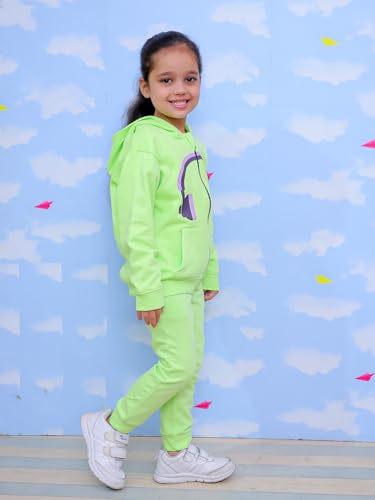 Image of The Mom Store Kids Sweatshirt With Joggers Set| Cotton With French Terry | Cute Prints | Warm | For Boys & Girls | Trendy Winter Sets For Kids | Hoodie And Sweatpant Set