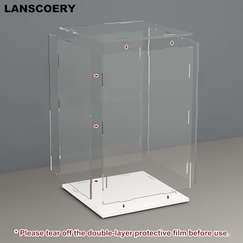 LANSCOERY Acrylic Display Case for Building Models, 7.9x7.9x13.8 in by LANSCOERY - Image 4