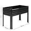 DIIYIV 2PCS Galvanized Raised Garden Bed with Legs,2PCS 48×18×30in Elevated Planter Box for Backyard,Garden, Patio, Balcony, 300lb Capacity,Planters for Outdoor Plants,Black #4