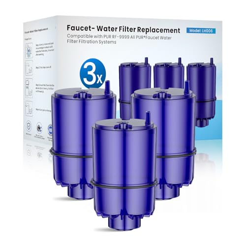 BREAUILL Faucet Water Filter Replacement Fit for All PUR for PUR Plus Faucet Filtration Systems NSF Certified Water Filter Compatible with Pur RF-9999 3 Pack