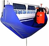 WJFTODAY Funda Impermeable para Limpieza de Aire Acondicionado, Funda para Limpieza de aito con tubería de Agua de 2,5 m, Bolsa de Servicio montada en la Pared (Color: Azul, tamaño: 2-3P (90-118 cm))