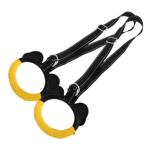 Hemoton Adjustable Gym Rings for Boys and Girls 2-Piece Boys and Girls Fitness Rings Set Home Workout Equipment Straps for Pull-ups
