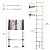 3.2m Stainless Steel Telescoping Ladder, Telescopic Ladder 10.5FT Extension Ladders with 150kg Capacity, Lightweight Compact Folding Ladders Tested To EN131, Safety Locks and Non-Slip for Home/Outdoor