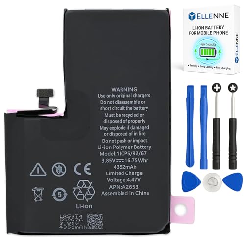 Batterie iPhone 13 Pro Max haute capacité 4352mAh ELLENNE pour réparer soi-même