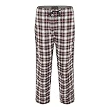 Hanes Ultimate Men's Flannel Pant, Black/Red, X-Large