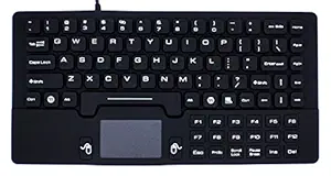 Industrial Mini Size Silicone Waterproof Keyboard with Touchpad - IP68 Certified
