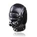 Full Cover Leather Mask with Adjustable Head Harness, Fashion Blindfold, Halloween