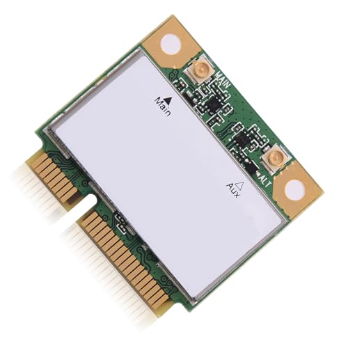 Drfeify tarjeta inalámbrica WiFi 2 en 1 para Mini PCI-E con velocidad de transmisión rápida para PC/Laptop HM55 HM57 HM65 HM67 HM75 HM77 Chipset, velocidad 150-300 Mbps, tecnología inalámbrica 2.4GHz miniatura 6