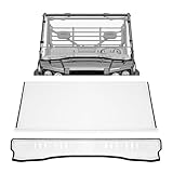 HECASA 3-IN-1 Flip Front Windshield Compatible with Kawasaki Mule Pro FXT Plastic(PC) Vented Windscreen Clear