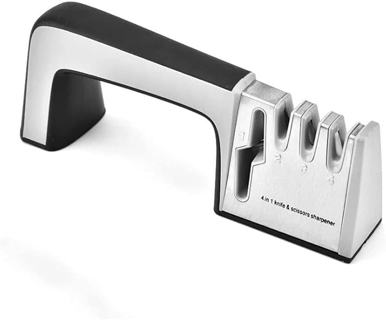4-in-1 [4 stage] Knife Sharpener Original Premium Polish Blades Best Kitchen Knife Sharpener Really Works for Ceramic and Steel Knives Scissors. (Color : B)