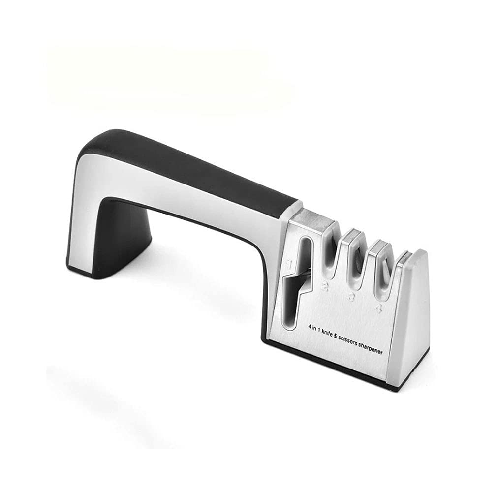 4-in-1 4 stage Knife Sharpener Original Premium Polish Blades Best Kitchen Knife Sharpener Really Works for Ceramic and