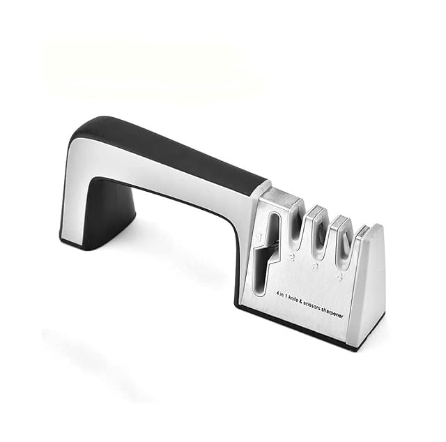4-in-1 4 stage Knife Sharpener Original Premium Polish Blades Best Kitchen Knife Sharpener Really Works for Ceramic and