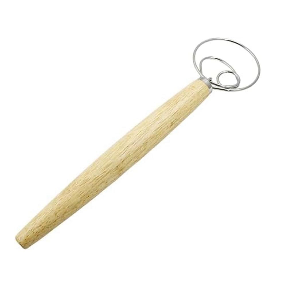 CTRLZS 13 Inch Dough Whisk Wooden Dutch Whisk Bread Dough Whisk for Dough Dough Mixer Hand Tool