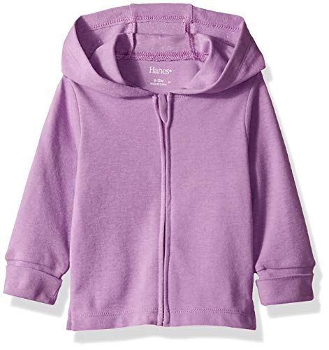 Hanes baby girls Ultimate Zippin Knit Hoodie Hooded Sweatshirt, Purple, 12-18 Months US