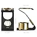 MUTUW Business Gifts Stylish All-Metal Desktop Round Clock Pen Pencil Holder Decorations in Luxury Gift Box Perfect for Home Office Decoration - Black